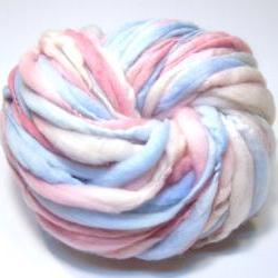 50 yards and 2.6 ounces handspun yarn in thick and thin merino wool